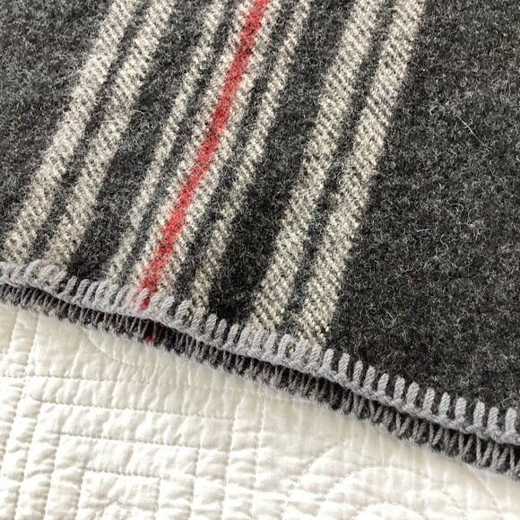 PENDLETON Eco-Wise Wool Throw Blanket  | Irving Charcoal 58x48 Washable - Picture 9 of 11